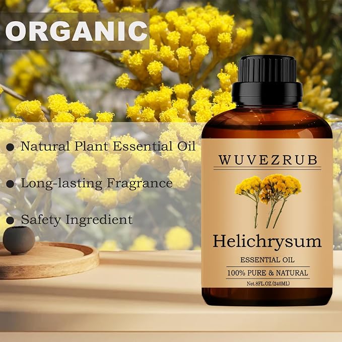 Helichrysum Essential Oil - 240ML Pure and Natural for Aromatherapy Diffuser - 8 Fl Oz