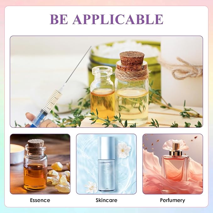 6 Pack-10ml Plastic Perfume Syringe Extracto Decanter Kit with Blunt Stainless Needle Tip, Suitable for Perfume、Ink、Pen、Printer Filling, Refillable Liquid Dispensing and Measuring.