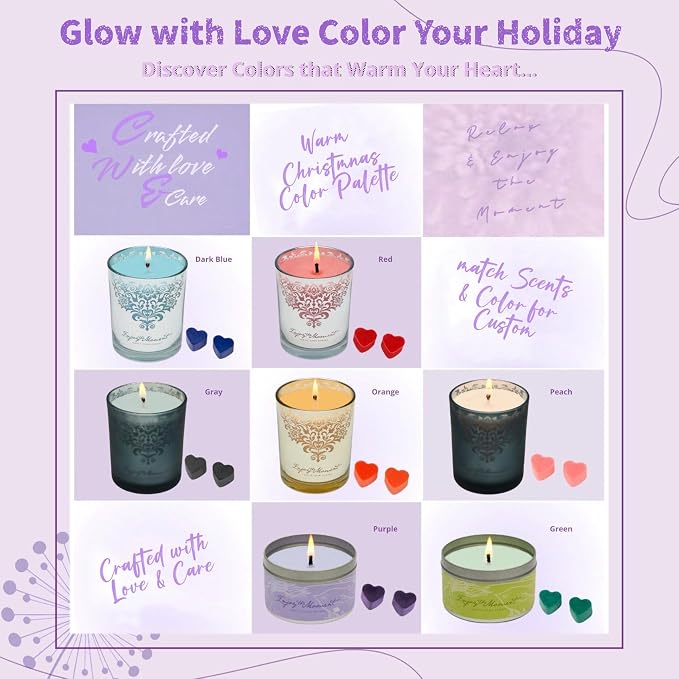 RU HANDMADE DIY Candle Making Kit for Adults – Soy Wax Candle Kit for Beginners, Make 7 Full-Size Candles with 7 Gift Boxes, 1120g Wax, 7×10ml Fragrance Oils, 4 Glass 7oz Jars & 3 Tins