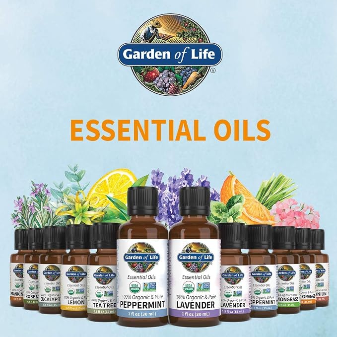 Garden of Life Sweet Orange Essential Oil – 100% Pure Essential Oil for Diffuser, Aromatherapy, Meditation, Calming and Uplifting, USDA Organic, Non-GMO, 0.5 fl oz