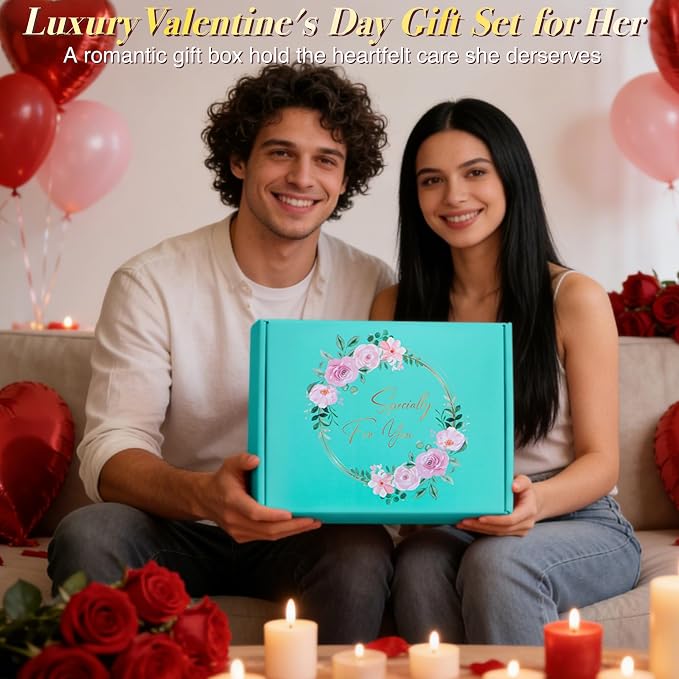 Birthday Gifts for Women Friendship, Ocean Relaxing Spa Gifts Basket for Women Self Care Gifts, Thank You Gifts Bath Set Valentines Day Gifts for Mom Her Best Friend Wife Sister Coworker Nurse Teacher