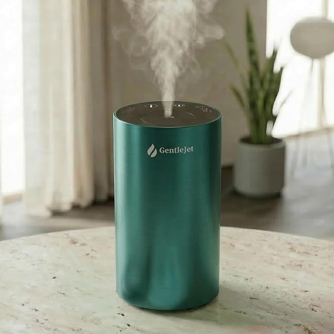 GentleJet LiteMist Waterless Rechargeable Aroma Diffuser for Bedroom, Office & Car, Cold-Air Essential Oil Mist, Aluminum Body, 20ml