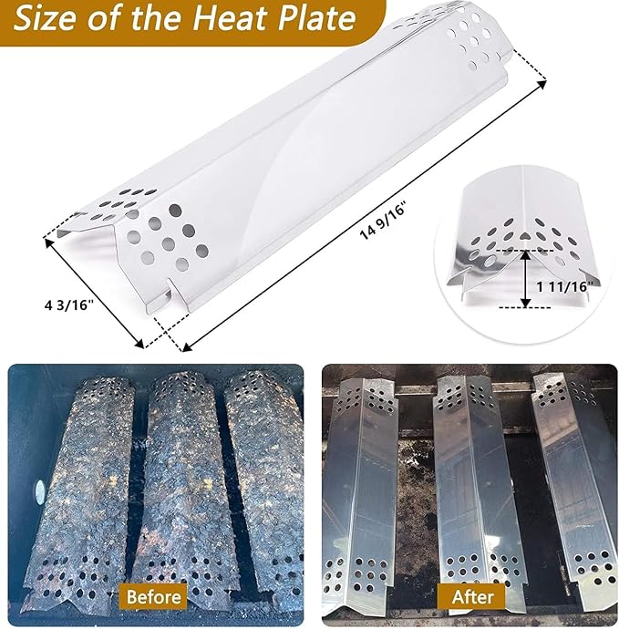 Grill Replacement Parts for Nexgrill 6 Burner 720-0898, 720-0898A, Nexgrill 5 Burner 720-0888, 720-0888N, Nexgrill 4 Burner 720-0830H, 720-0783E. Grill Heat Plates Shield, Burner Tubes and Igniters.