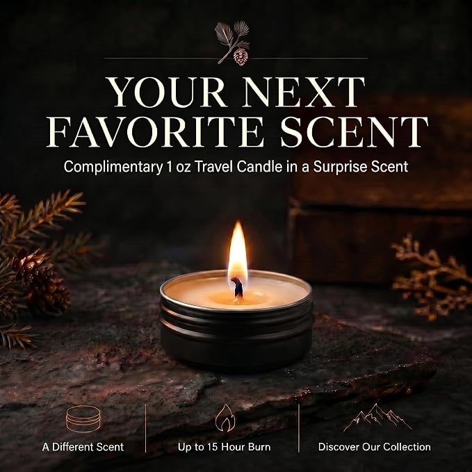 Hemlock Park Palo Santo Apothecary Scented Candle | Crackling Wood Wick, Botanical Fragrance & Coconut Apricot Wax | Up to 80 Hour Burn Time | 16 oz | Made in USA