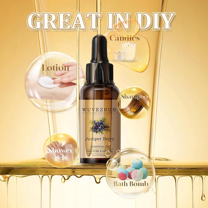 Juniper Berry Essential Oil 30ML - 100% Pure and Natural Oils for Aromatherapy Diffuser - 1 Fl Oz/Juniper Berry