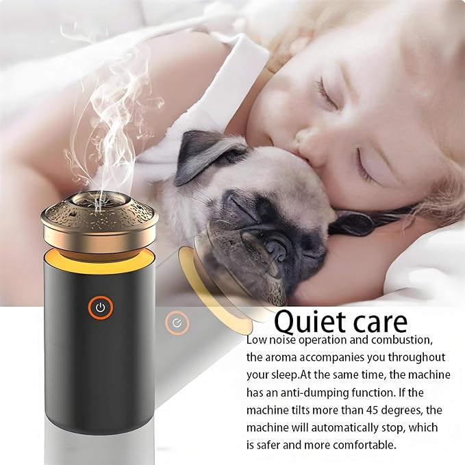 Luxury Electric Bakhoor Burner 2025 Portable USB Type-C Rechargeable Mini Incense Diffuser Arabic bakhoor Muslim Incense Holder for Car and Home,C Black