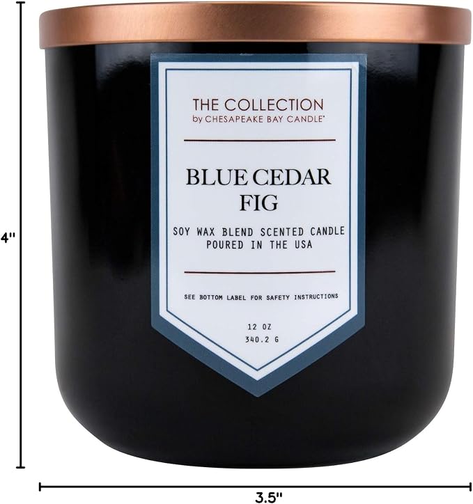 Chesapeake Bay Candle - TA35215 The Collection Two-Wick Scented Candle Blue Cedar Fig Home Décor