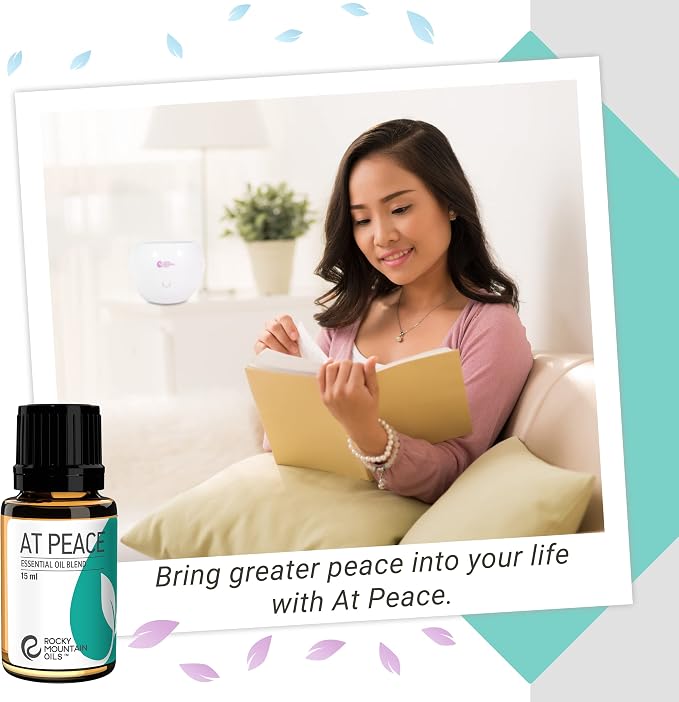 Rocky Mountain Oils at Peace Essential Oil Blend with Essential Oils - Aromatherapy Oils for Diffuser and Topical - Relaxing and Calming Essential Oils - 15ml