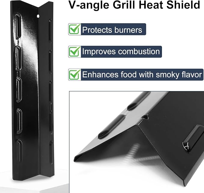 Criditpid Grill Replacement Parts for Kenmore 146.47223610, 146.16132110, 146.16142210, 146.23673310, Porcelain Steel Heat Tent Plate Shields Replacement Parts for Kenmore 6 Burner Gas Grill Models.