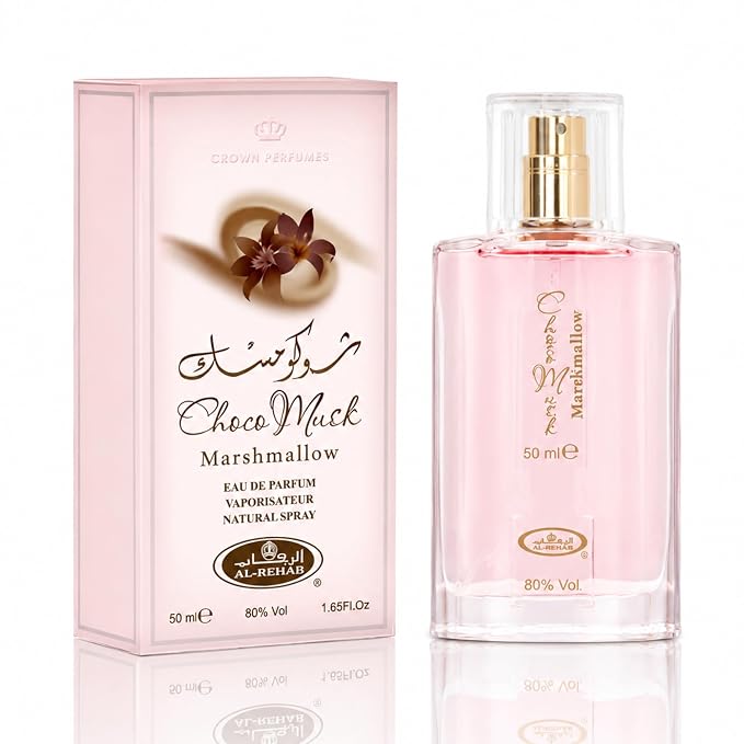 Al-Rehab Choco Musk Marshmallow Eau de Parfum for Women - 50ml (1.65 oz) | Gourmand Perfume with Strawberry, Marshmallow & Cocoa | Sweet, Fluffy & Addictive | Long-Lasting Arabian Dessert Scent