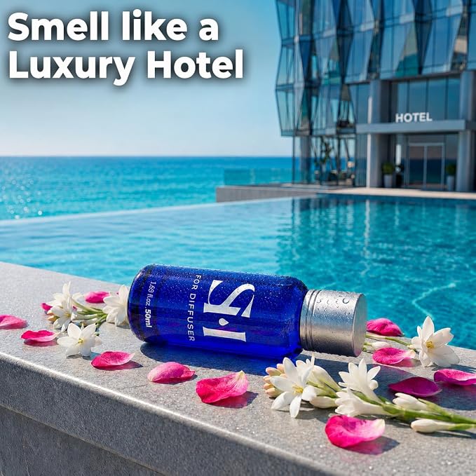 White Tea WT11 Hotel Scent Diffuser Oil | 1.69 Fl oz (50 ml) - Waterless Diffuser Oil Refill & Highly Concentrated Fragrance Oil, Diffuser Oil Scents Luxury, Hotel Oil Diffuser