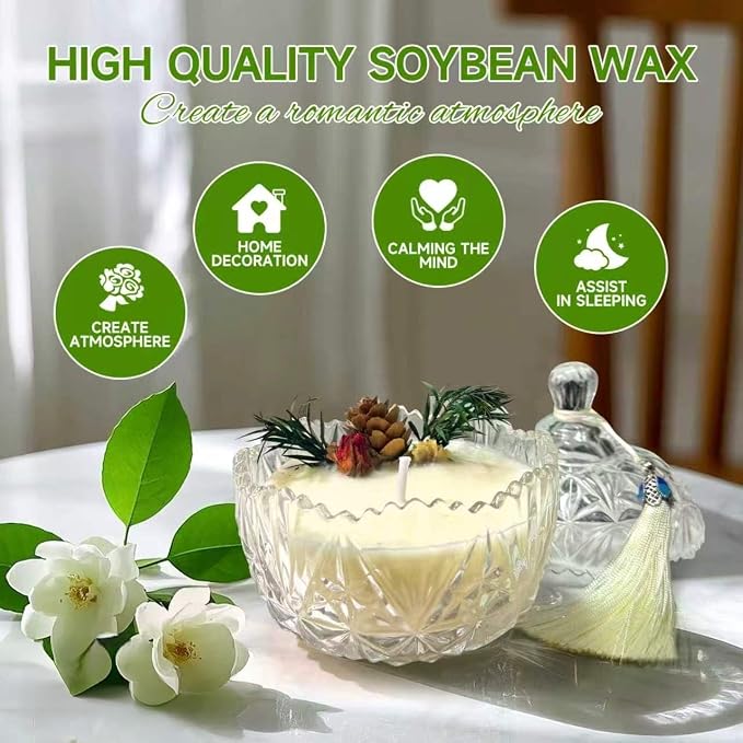 Jasmine Candle, 7oz Jar Scented Candles Gift for Women, Home Decor | Long Burning,Clean Soy Wax Jar Candle,Home Fragrance,Aroma,Thoughtful Gift for Holiday,Birthday,Mother's Day,Housewarming
