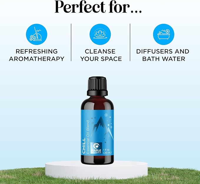 Mint Essential Oil Blend for Diffuser - Refreshing Mint Oil Diffuser Essential Oils with Cooling Peppermint Spearmint Bergamot and Eucalyptus Oils - Pure Aromatherapy Oils for Diffuser