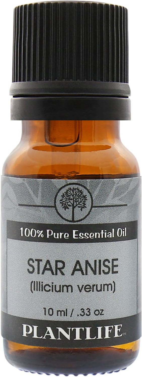Plantlife Star Anise Aromatherapy Essential Oil - Straight from The Plant 100% Pure Therapeutic Grade - No Additives or Fillers - 10 ml
