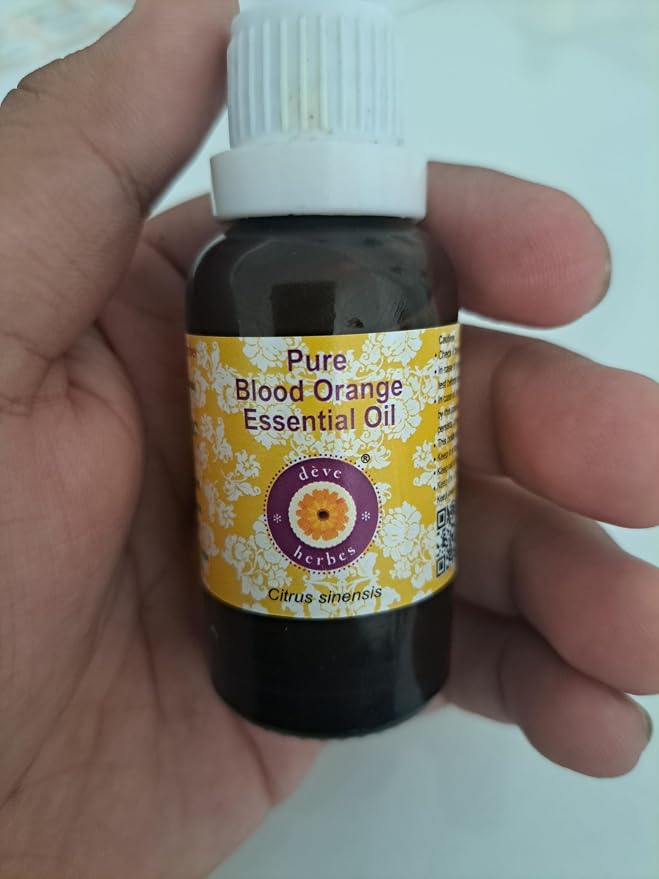 Deve Herbes Pure Blood Orange Essential Oil (Citrus sinensis) Steam Distilled 100ml (3.38 oz)