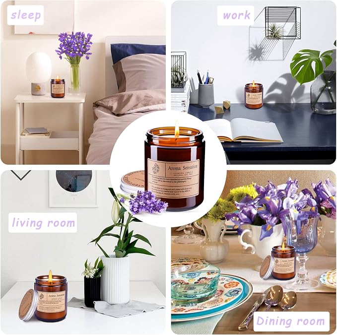 Aromatherapy Candles,Scented Candles, 7OZ Lavender Eucalyptus Candles Stress Relief and Relax for Home,Jar Candles Gift for Women Birthday Mother's Thanksgiving Day Present