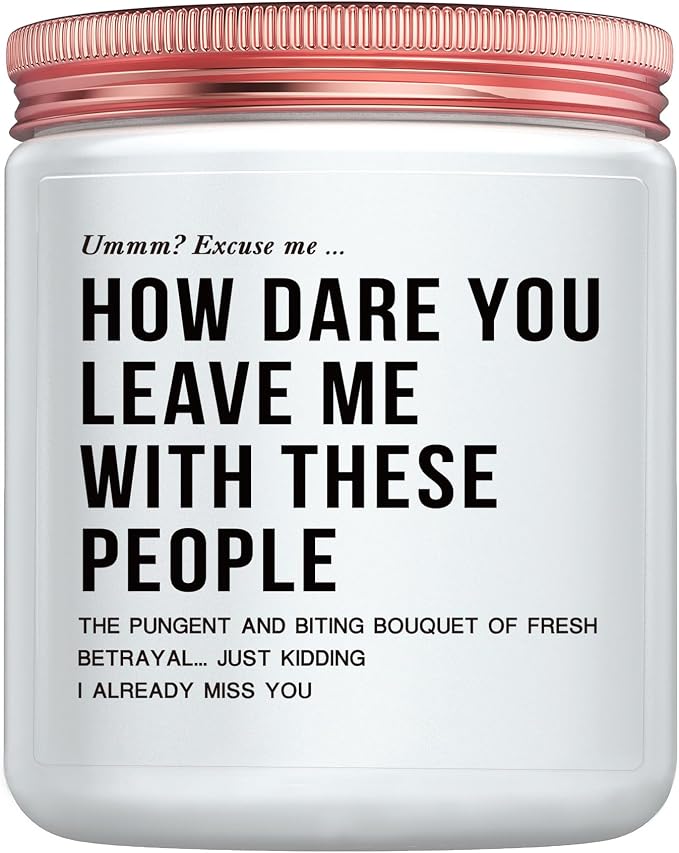 Unique Farewell Gifts for Women Coworkers & Bosses: Funny Employee Going Away Gifts - 'Goodbye, New Job' Good Luck Candle for Work Bestie
