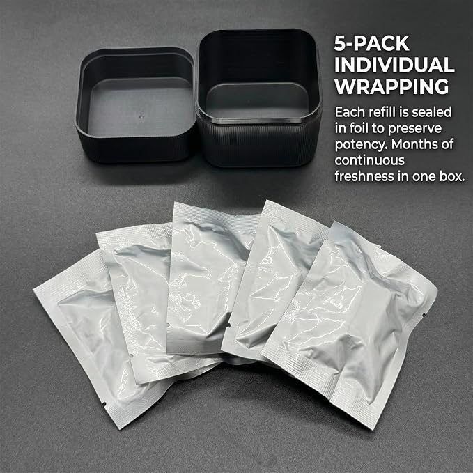 5 Pack P40 Car Air Vent Clip Freshener Refills, Long Lasting Solid Fragrance Replacement Pads, Natural Essential Oil Scented Wax, MSDS Certified Non-Toxic (10PCS)