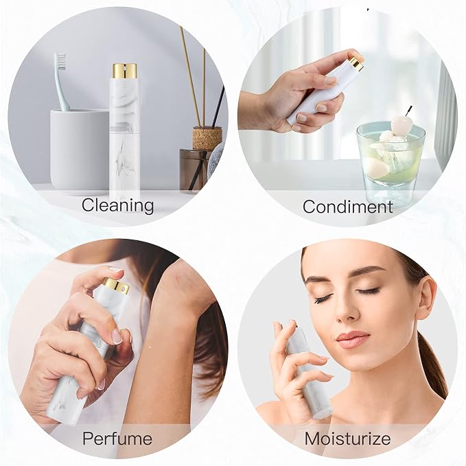 Tekson 10ML Perfume Atomizer Travel (7 PCS), Refillable Cologne Containers, Dispenser Spray Empty Bottle for Mini Sprayer Size