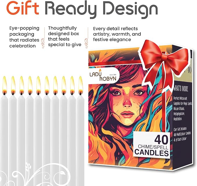 Spell Candles (Set of 40, White)