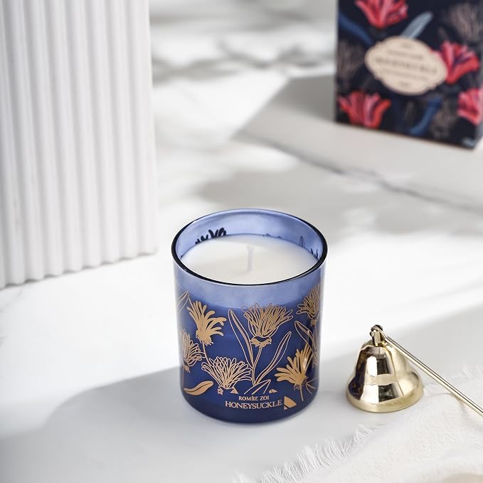 ROMIIE ZOI Scented Candle - Honeysuckle - 6oz Aromatherapy Soy Wax Jar Candle for Home, Gifts for Women - 170g