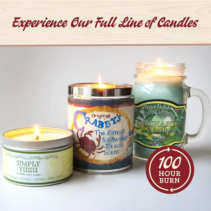 Our Own Candle Company, Orchard Pear Scented Mason Jar Candle, 100 Hour Burn Time, 13 Ounces