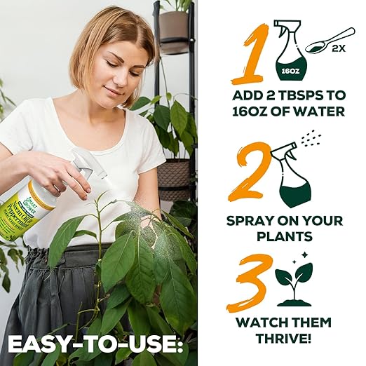 Neem Oil Spray for Plants with Peppermint Oil – for Indoor & Outdoor Plants, Gardens, & Houseplants– Best Value Refill 16 oz Concentrate Makes 2 Gallon RTU