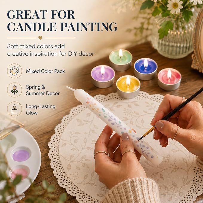 Mixed Color Tea Lights Candles Bulk - 25pcs Mini Votive Tea Lights Shabbat Candles Soy Candle Mini Candle with Cotton Wick for Home Decoration,Wedding, Emergencies