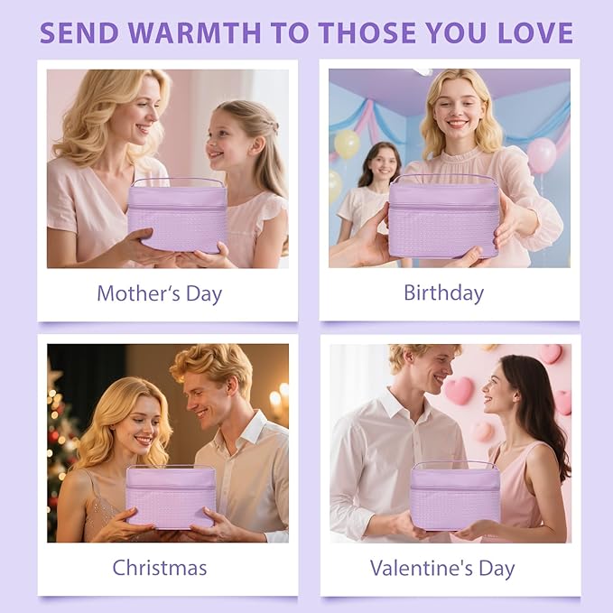 33 pcs Mother's Day Gift for Mom, Lavender Bath & Body Basket Gift Set for Women, Home Spa Kit, Face Sheet Mask Skin Care Gift Set, Cosmetic Bag, Necklace, Birthday, Christmas, Anniversary, Wife