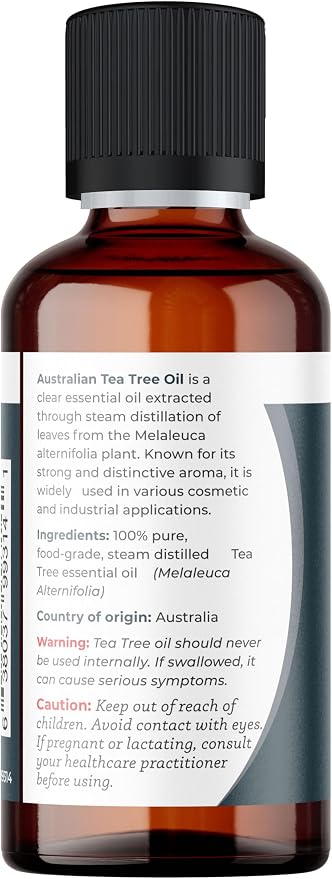 Viva Doria Tea Tree Oil, 100% Pure, Natural, Australian Tea Tree Essential Oil, Undiluted, Food Grade, 30 ml (1 Fl Oz)