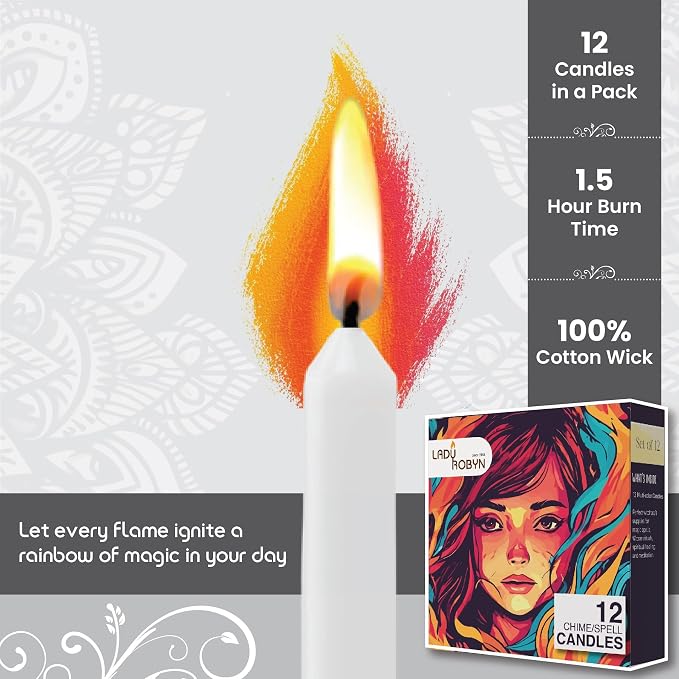 Spell Candles (Set of 12, White)