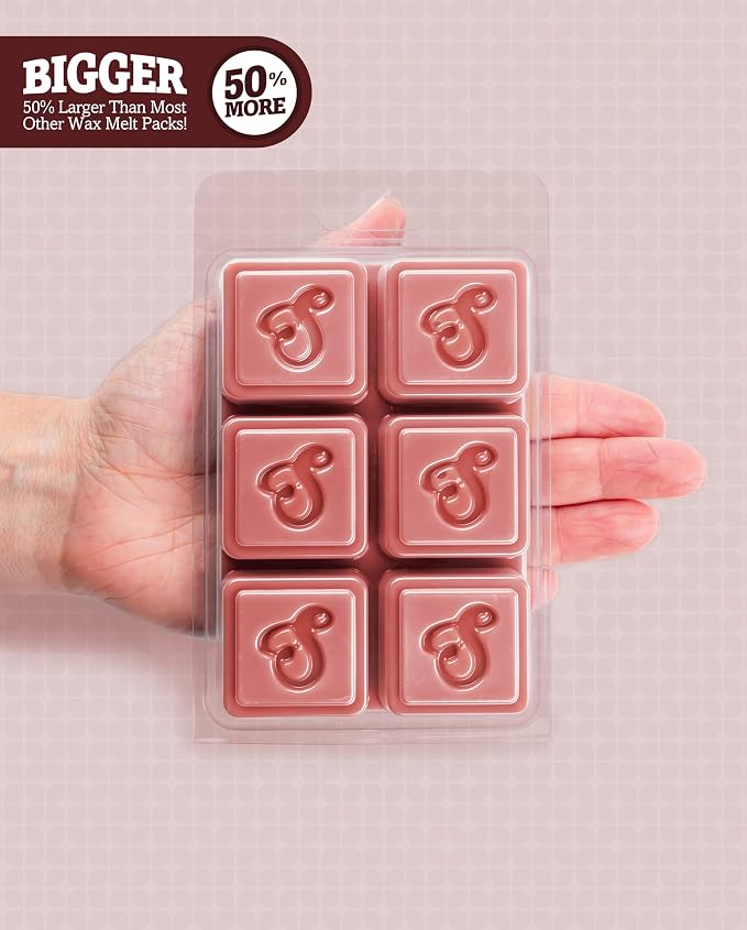 Shortie's Candle Company Cinnamon Bark Premium Wax Melts - 3 Oz., Strong & Long Lasting, Non-Toxic - Made with Essential & Natural Oils - Formula 117