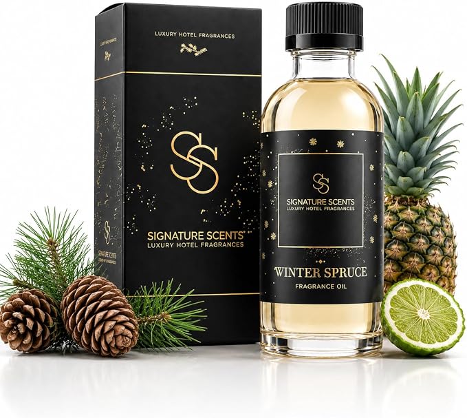 Luxury Hotel Diffuser Oil for Hotels and Homes - Aromatherapy Oils for use with an Essential Oil Diffuser at Home - Fragrance-Scent Diffuser Oil Blend (Winter Spruce) 4.05fl oz (120ml)