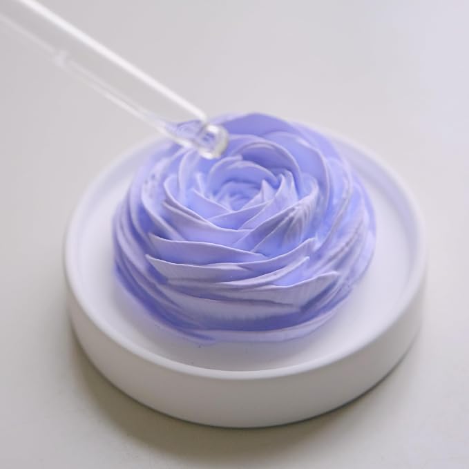 Essential Oil Passive Flower Diffuser -Non-Electric Peony Flower Porcelain Aromatherapy Diffusers for Small Mini Room, Desk Decorative, Bathroom (Purple, Rose)