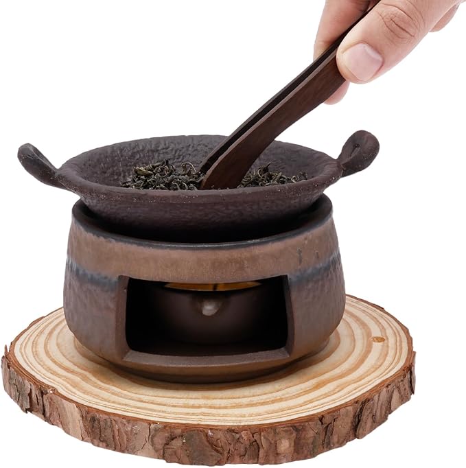 Ceramic Aromatherapy Stove Essential Oil Burner, Aromatherapy Burner Diffuser for Herbs, Tea Light Candle Holders Teapot Warmer, Zen Incense Kit for Home Office