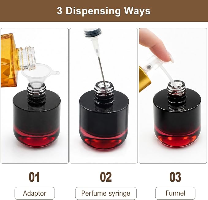 Glass Perfume Bottle Empty Refillable Cologne Sprayer with Upgraded Fine Mist Atomizer, Perfume Spray Container with 3 Easy-Fill Transfer Tools for Fragrance Essential Oils (1.7, ounces)