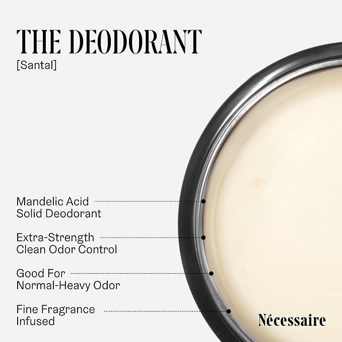 Nécessaire Body Essentials - Skin Care Gift Set For Women + Men - Travel-Size Body Wash, Body Lotion + Deodorant | Dermatologist-Tested. Hypoallergenic | Vegan | Aluminum-Free Deodorant (Santal)