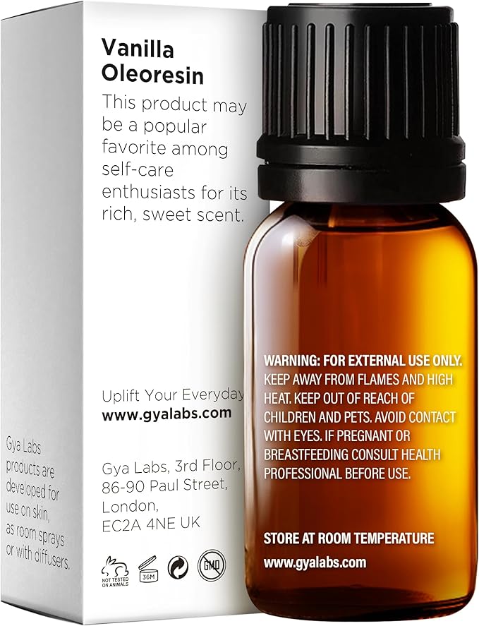 100% Pure Vanilla Essential Oil - 0.34 Fl Oz - Vanilla Oil for Hair, Skin, Diffuser, Aromatherapy & DIY Candle Making Scent