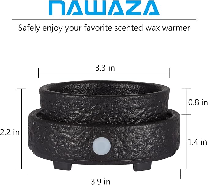 nawaza Ceramic Wax Melt Warmer Fragrance, 3 in1 Electric Candle Wax Warmer, Scented Wax Melt Wax Cubes Melter Fragrance Warmer for Home,Office, Birthday Gifts for Women Mom(Black)