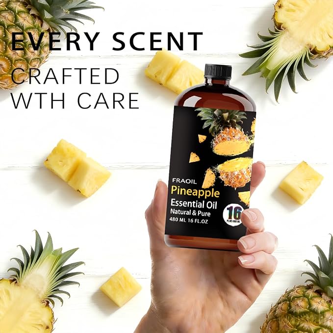 Pineapple Essential Oil, Pineapple Oil 16 Fl Oz 480ML for Diffuser Humidifier Yoga Cleaning DIY Candle Soap Making Essential Oils