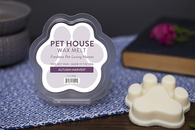 One Fur All Pet House Scented Wax Melts for Warmer - Long-Lasting Pet Friendly Plant Based Soy Wax Melts - Autumn Harvest Pack of 2