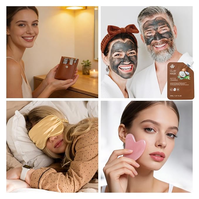 25 Pcs Mother's Day Gift, Bath & Body Gift Set for Women, Skin Care Set, Coconut Vanilla Spa Gift Basket, Self Care Set, Cosmetic Bag, Christmas, Birthday, Anniversary, Valentines, Mom, Wife