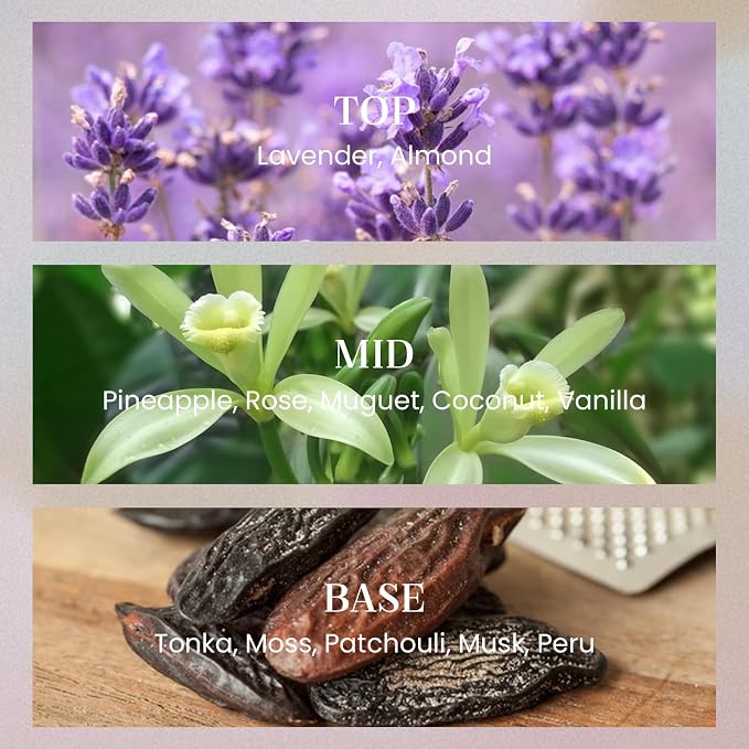 M&SENSE Lavender Vanilla Candles for Home Scented, 2 Wick 12.7oz Soy Wax Candles Non Toxic,70 Hours Long Burning,Non Toxic Candles Gift for Stress Relief, Meditation, Yoga