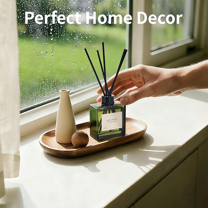 Reed Diffuser Set, 4 fl oz Vanilla Cream 2 Pack Scent Diffuser with 20 Sticks, 180 Days Long Lasting Elegant Home Fragrance for Bathroom Bedroom Office Decor Air Fresh
