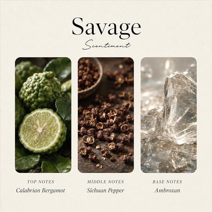 Scentiment Savage Diffuser Oil - Premium Hotel Scent with Notes of Calabrian Bergamot, Sichuan Pepper & Ambroxan Home Scent, Aromatherapy Fragrance Oil Diffuser Refill - 1.69 fl oz (50 mL)