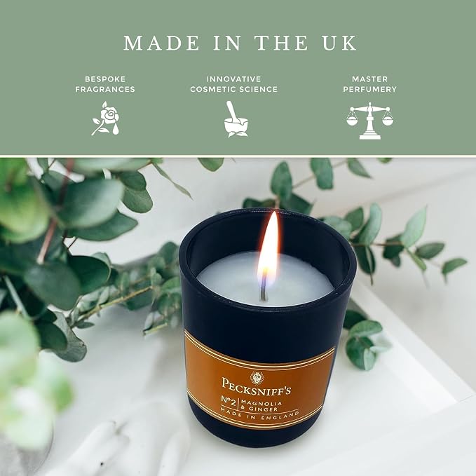 Pecksniffs Magnolia & Ginger Scented Candle | 1 Wick, 100g/3.5oz