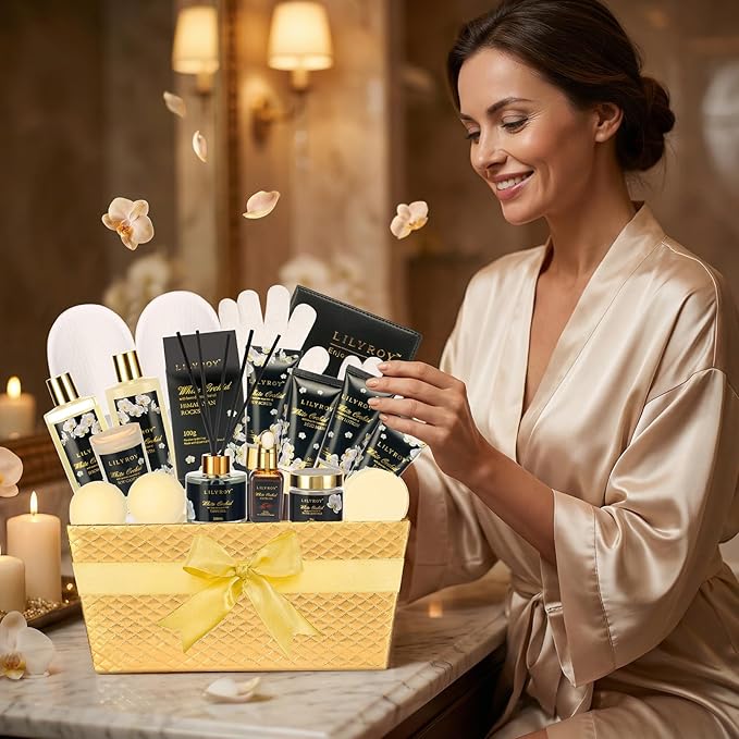 Spa Skin Care Gifts Set - 18Pcs Luxurious Spa Gift Baskets for Women & Men
