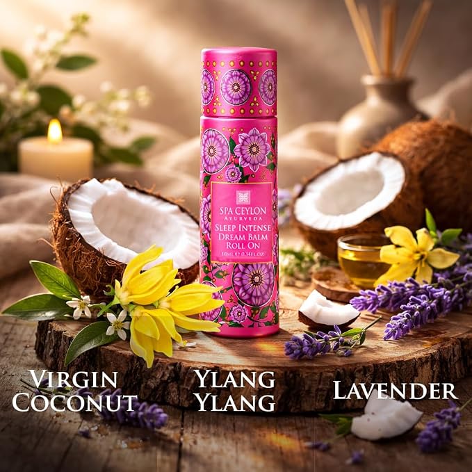 SPA CEYLON SLEEP INTENSE Dream Balm Roll-On | Intense Pacifying Blend | Silicone-Free | Hydrating | Promotes Restful Sleep | Suitable for all skin types