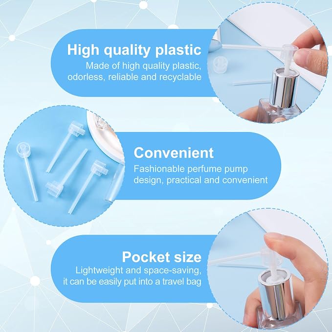 HINZIC 40PCS Perfume Dispenser Pump Travel Mini Perfume Refillable Bottle Pump Transfer Tool Refill Pump Cosmetic Dispenser for Perfume Spray Atomizer Bottle Make up