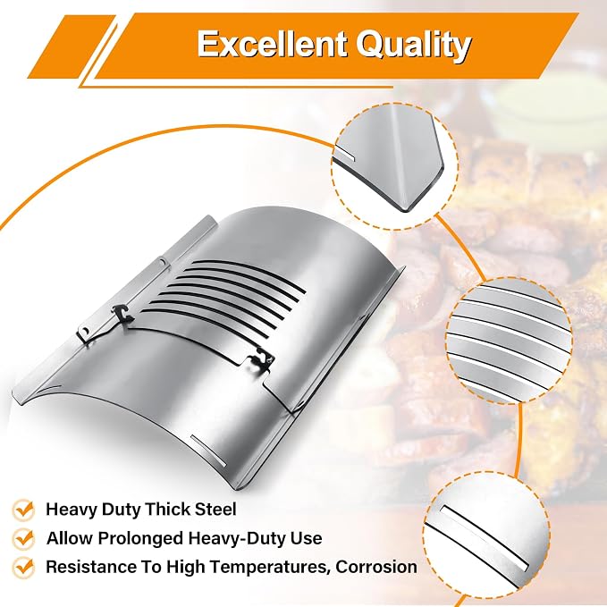Flame Broiler Kit for Pit Boss PB1230 Pellet Gas Combo Grill with Slide Cover and Bottom, 1230 Grill Heat Deflector Diffuser Replacement Parts for Pit Boss PB1230CC, PB1100PSC1/PSC2/PSC3 Pellet Smoker